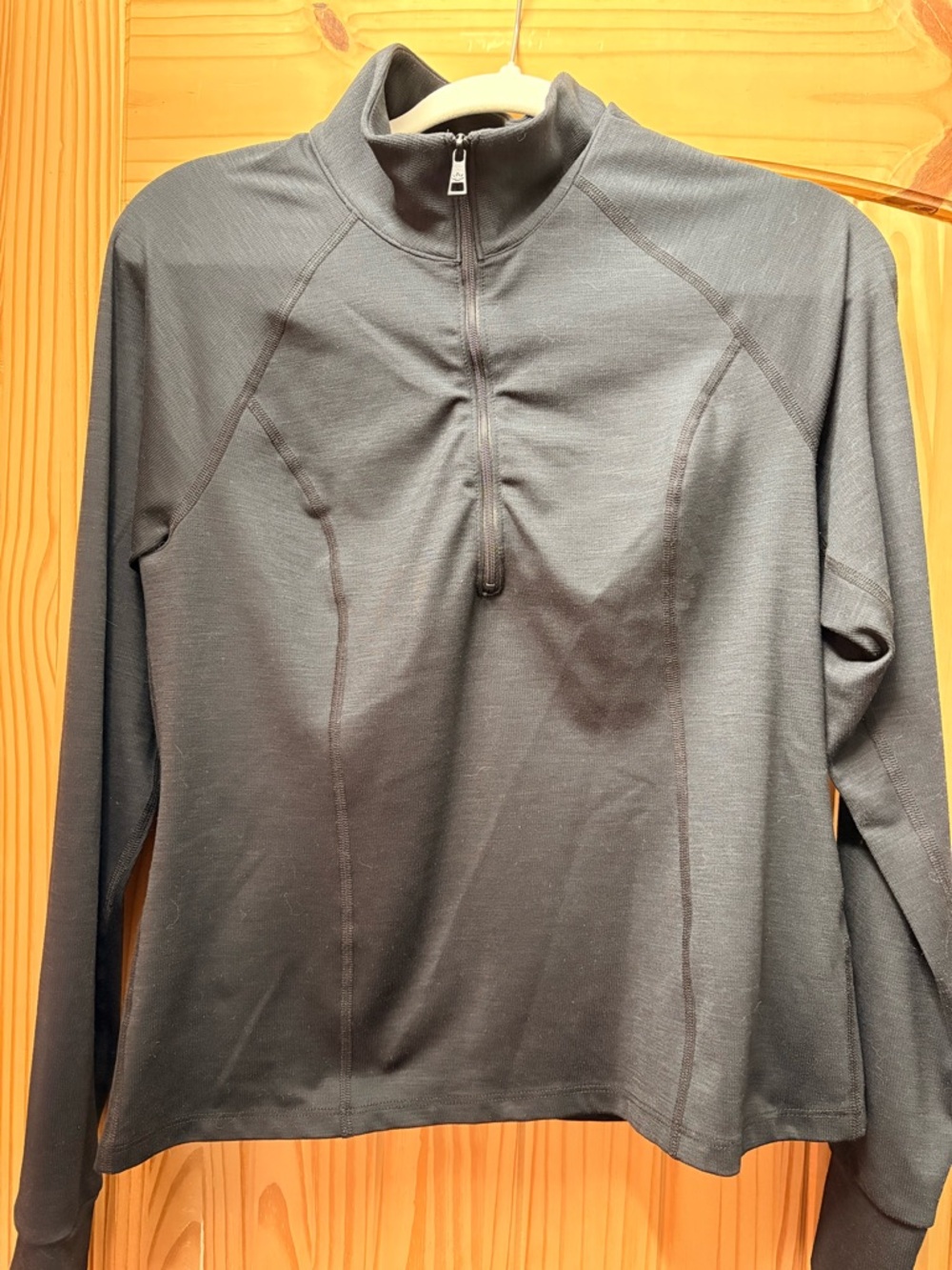 Long Sleeve Half-Zip Active Top - Black